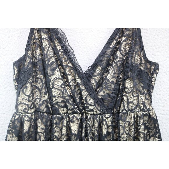 Torrid Black Sheer Lace Babydoll Dress-Size 1X-Lined-Whimsigoth-Goth-Witch - Picture 3 of 12